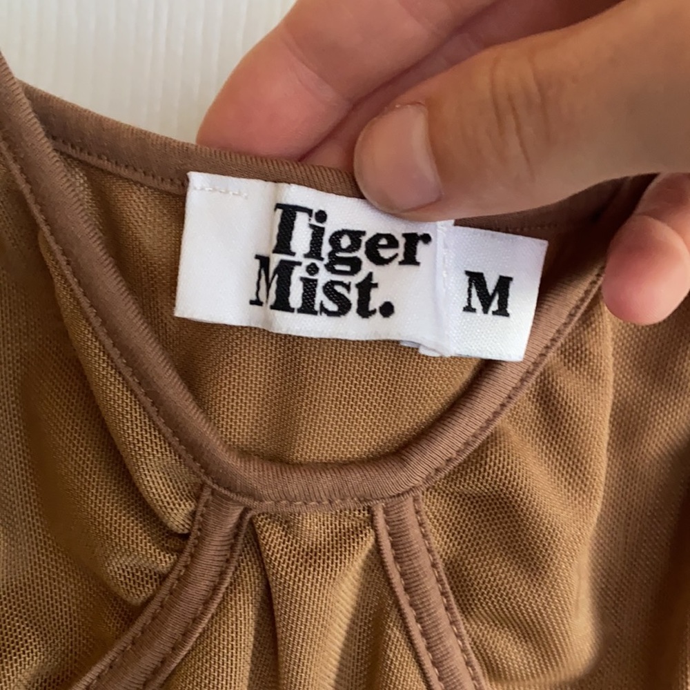Brown Tiger Mist Mesh Bodysuit - Picture 7 of 7